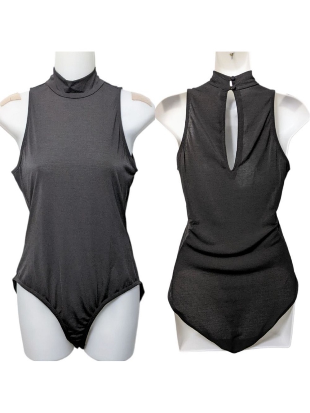 NWOT VERONICA M Mock Neck Keyhole Back Sleeveless Bodysuit M